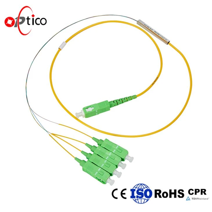 1x4 Mini Steel Tube PLC Splitter