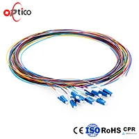 SC UPC 12 Warna Bundel Serat Optik Kuncir 0.9MM 1 Meter