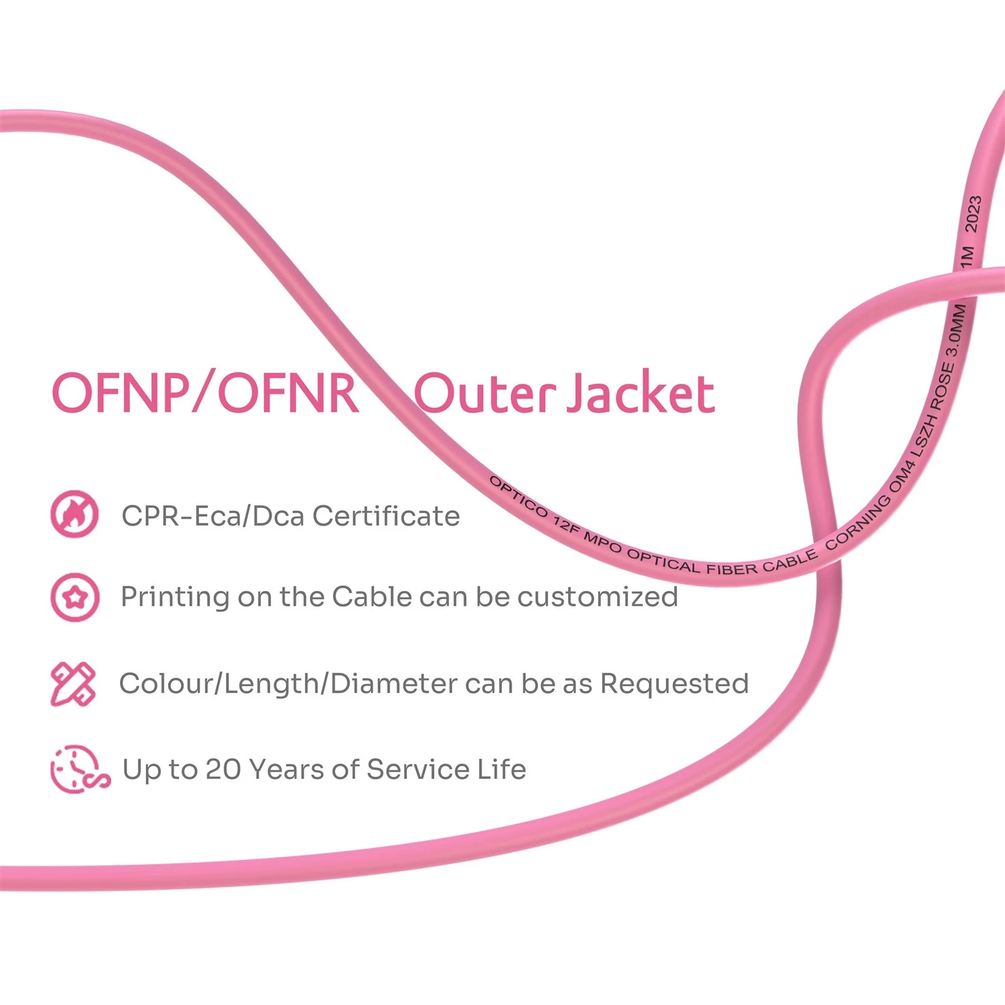 12F MTP OM4 Patch Cord Plenum 5M 12F MTP OM4 Patch Cord Plenum 5M