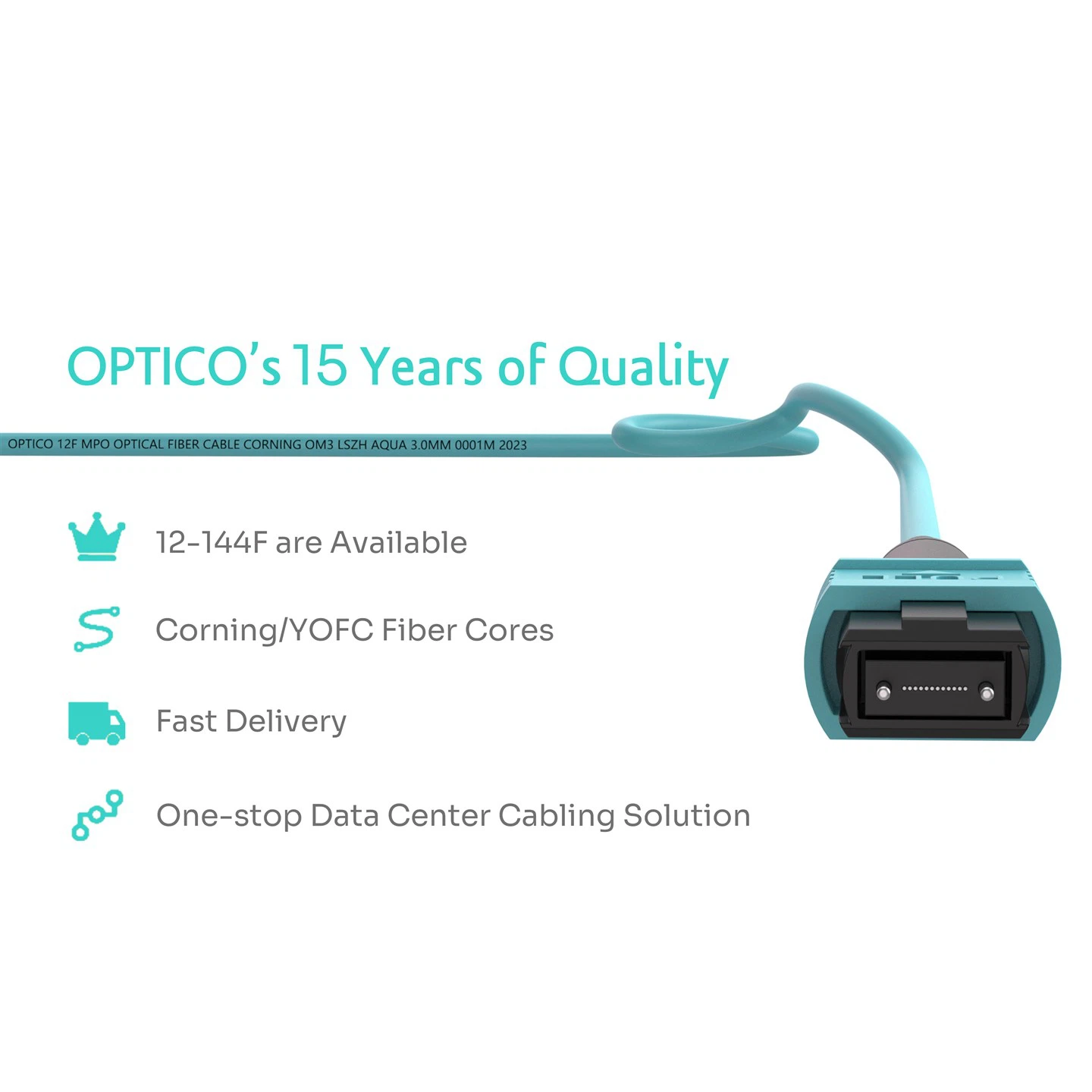 OM3 MPO LC Uniboot Fan Out Cable
